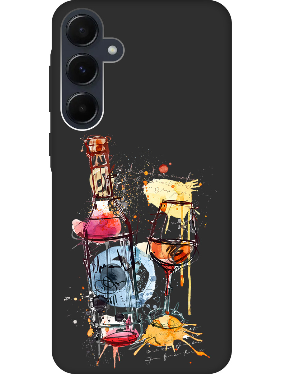 

Силиконовый чехол на Samsung Galaxy A35 с рисунком "Aquarelle Wine" Soft Touch черный, Черный;голубой;красный;оранжевый, 20012131