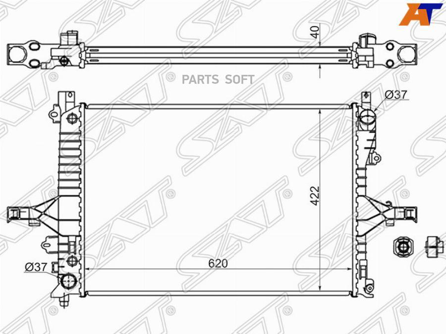 

Радиатор Volvo S60/V70/Xc70/S80 98- Sat арт. SG-VL0003