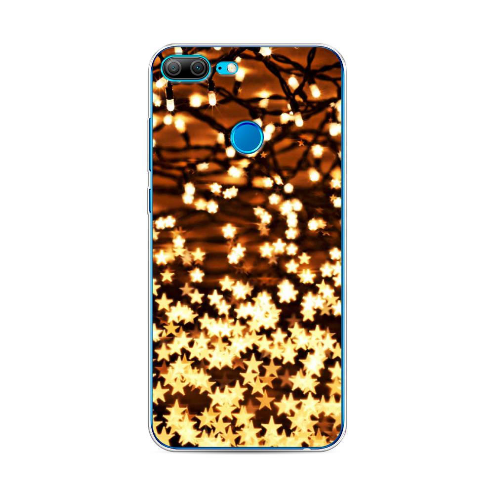 

Чехол для Honor 9 Lite "Новогодняя гирлянда", Золотистый, 64250-5