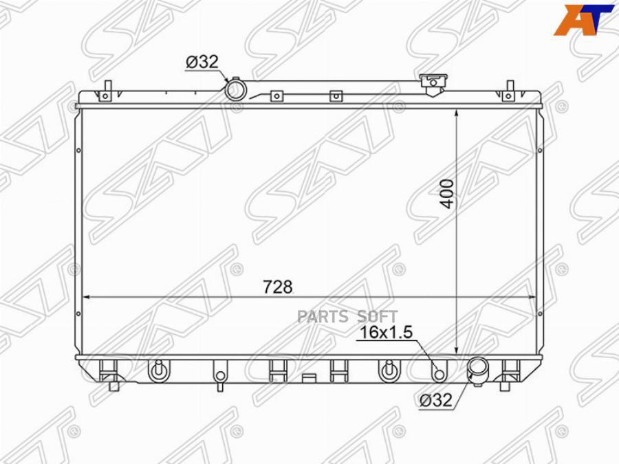 Радиатор Toyota Camry Gracia/Qualis 2.2 96-01 Sat арт. SG-TY0003-SXV20