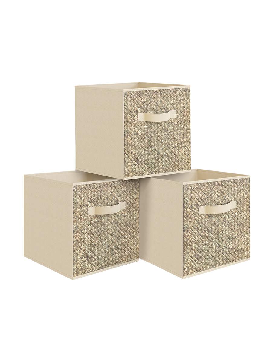 

Короба стеллажные Valiant 27х27х28 см набор 3 шт бежевый, BASIC, BOX-3K