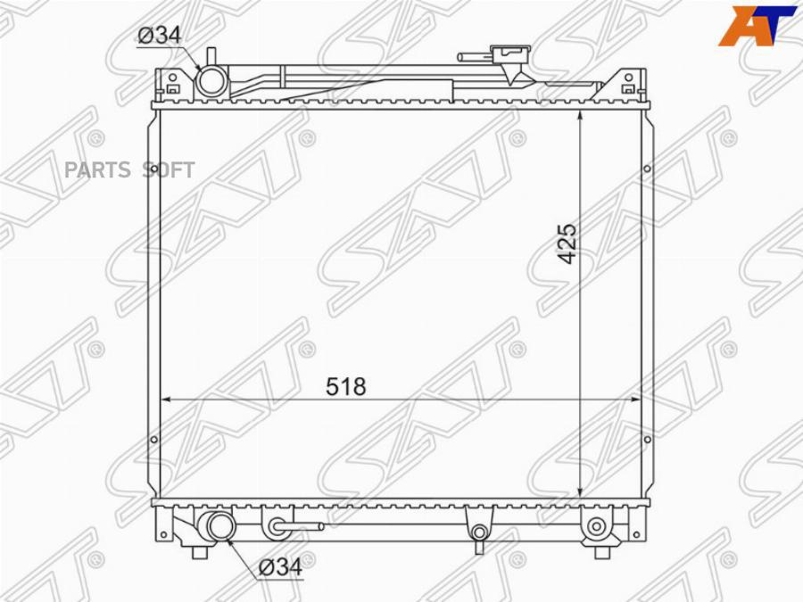 

Радиатор Suzuki Escudo/Grand Vitara J20a/H20a/H25a 94-04 Подход. На Рядный Sat арт. SG-SK0