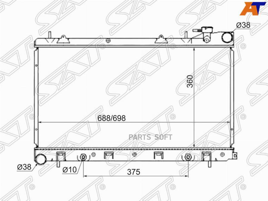 

Радиатор Subaru Forester/Impreza 02- Sat арт. SG-SB0001-02