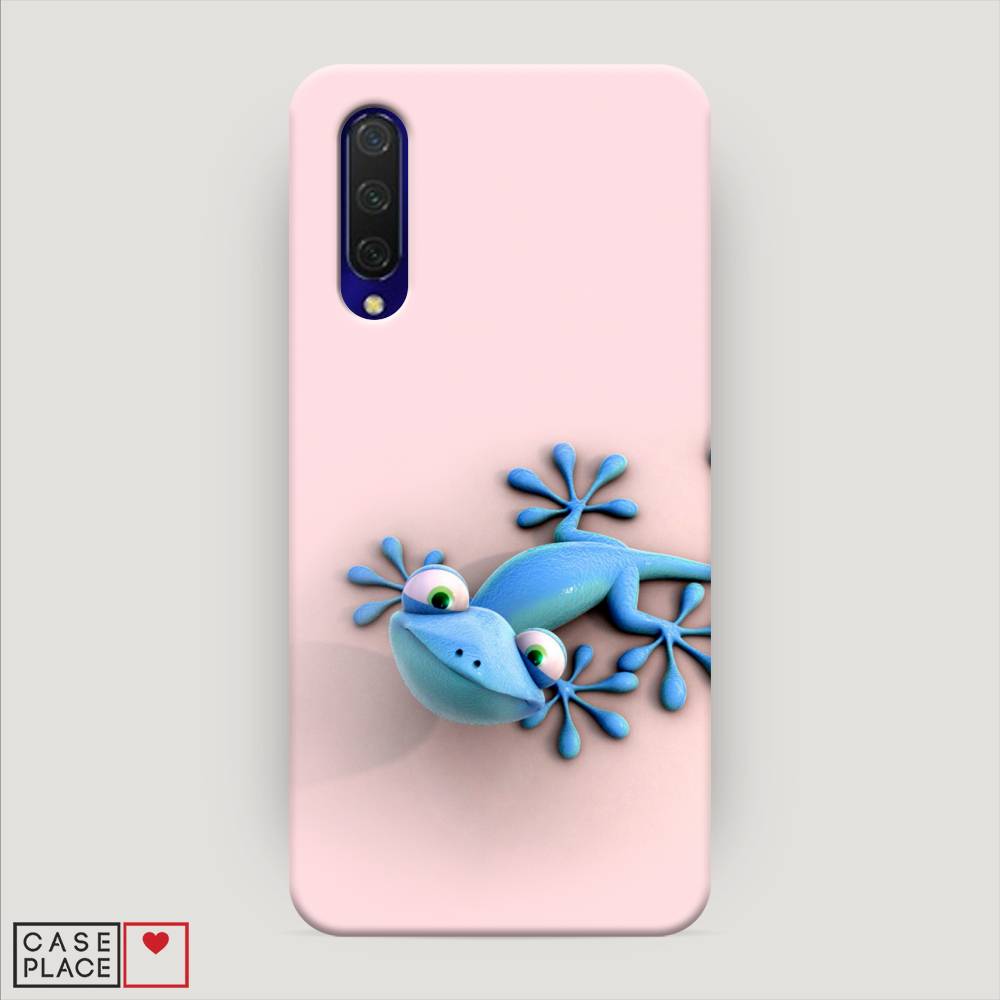 фото Пластиковый чехол "голубая ящерка" на xiaomi mi a3 lite awog