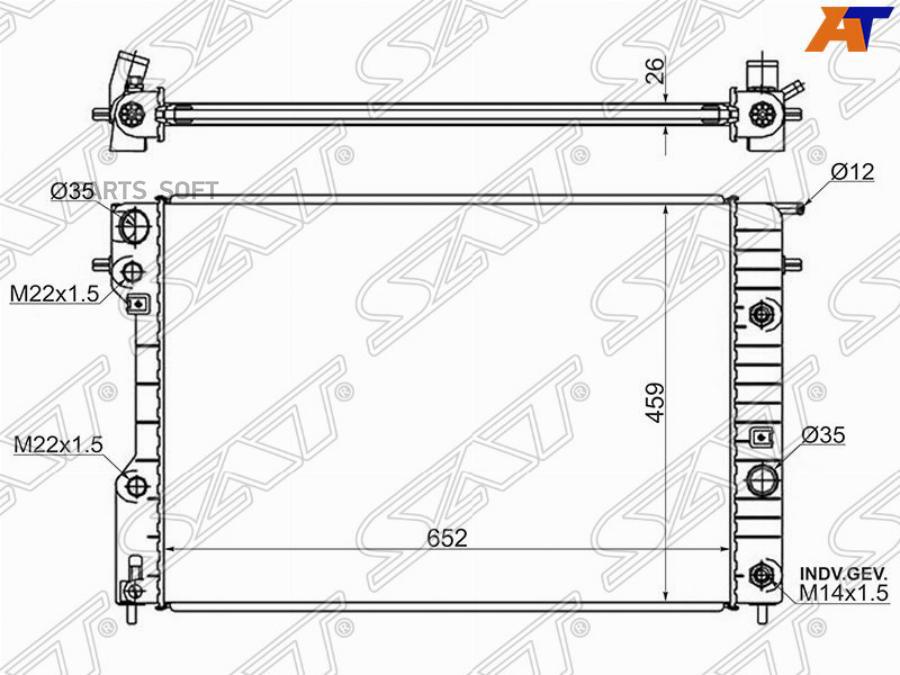 

Радиатор Opel Omega B 2.0/2.2/2.5/3.0 94-00 Sat арт. SG-OP0004