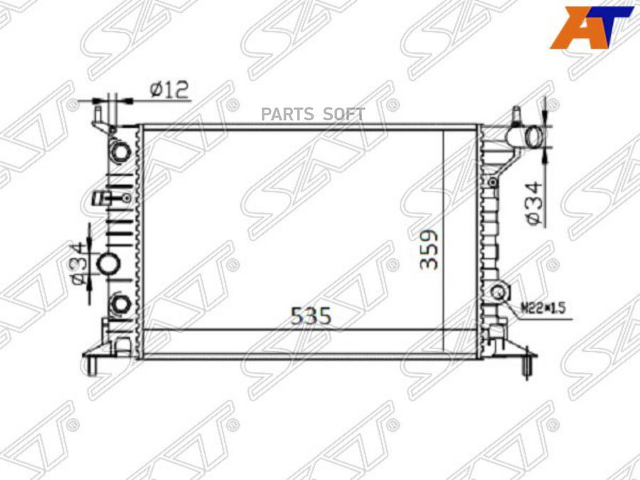 

Радиатор Opel Vectra B 1.6/1.8/2.0 95-03 Sat арт. SG-OP0001-96