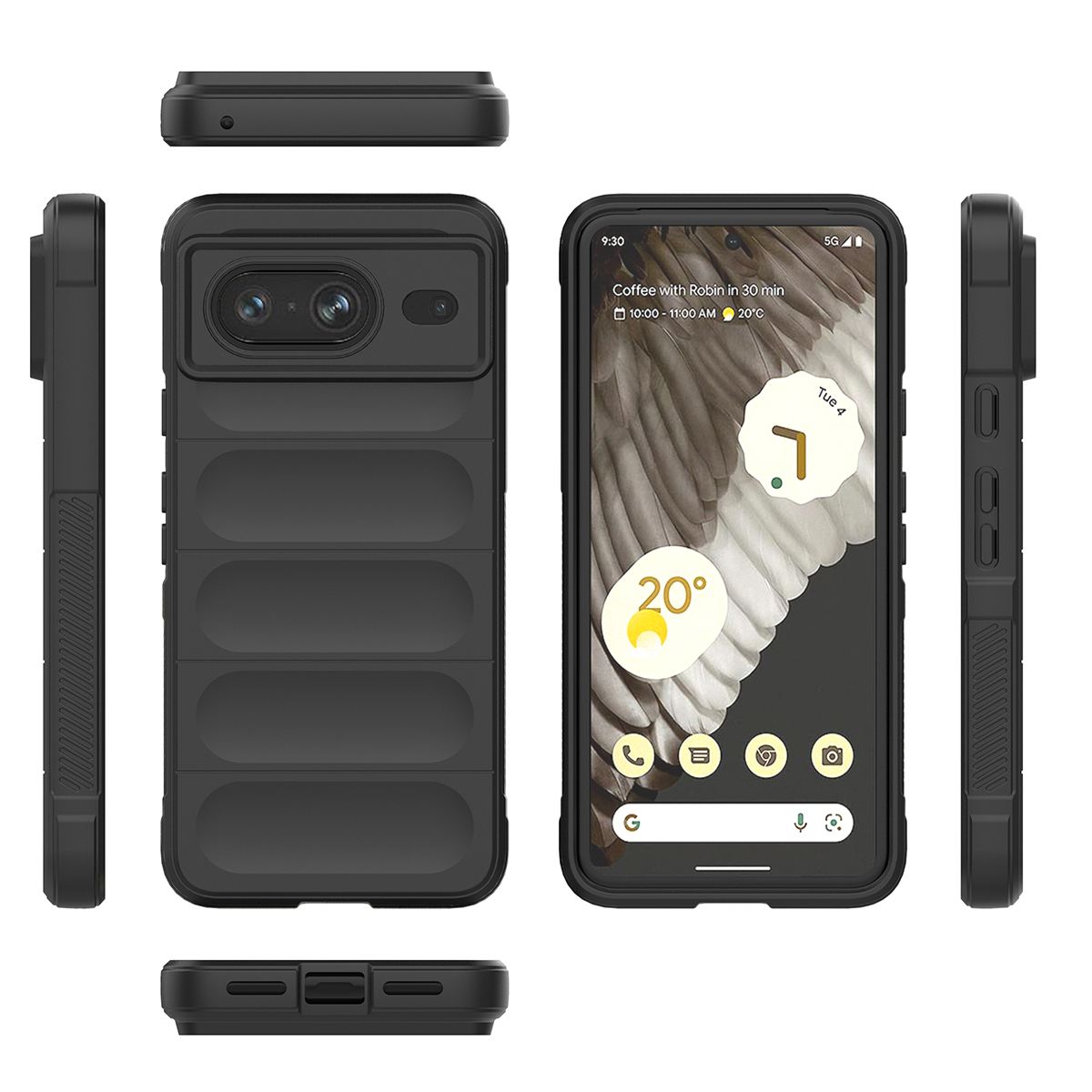 

Противоударный чехол Flexible Case для Google Pixel 8 ,черный, 431192252