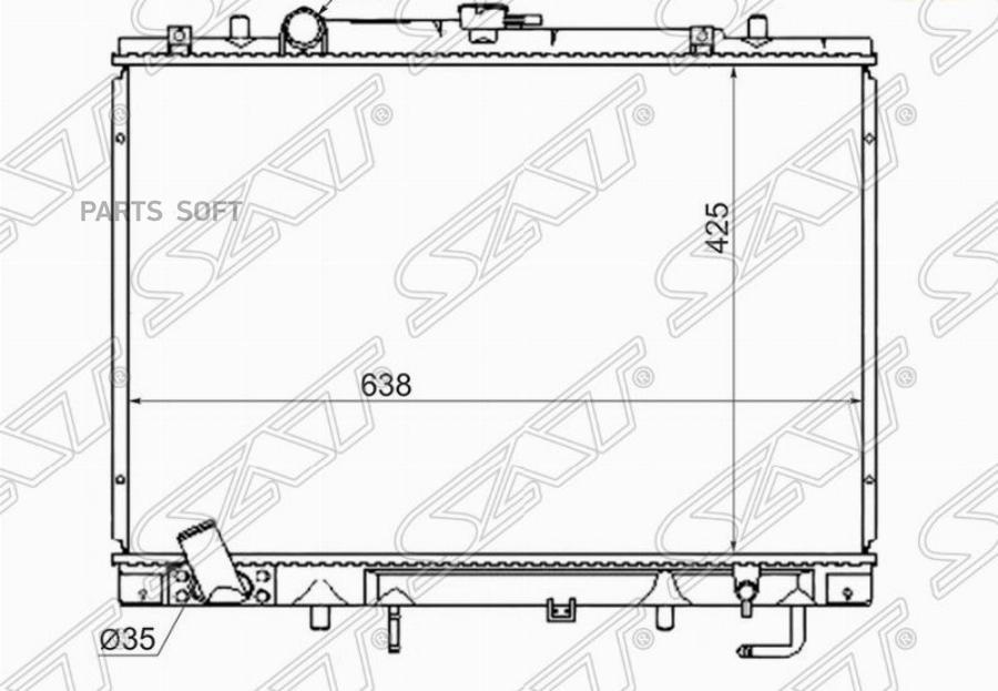 

Радиатор Mitsubishi Challenger/Montero Sport V6 3.0/3.5 96-02 Sat арт. SG-MC0066-V6