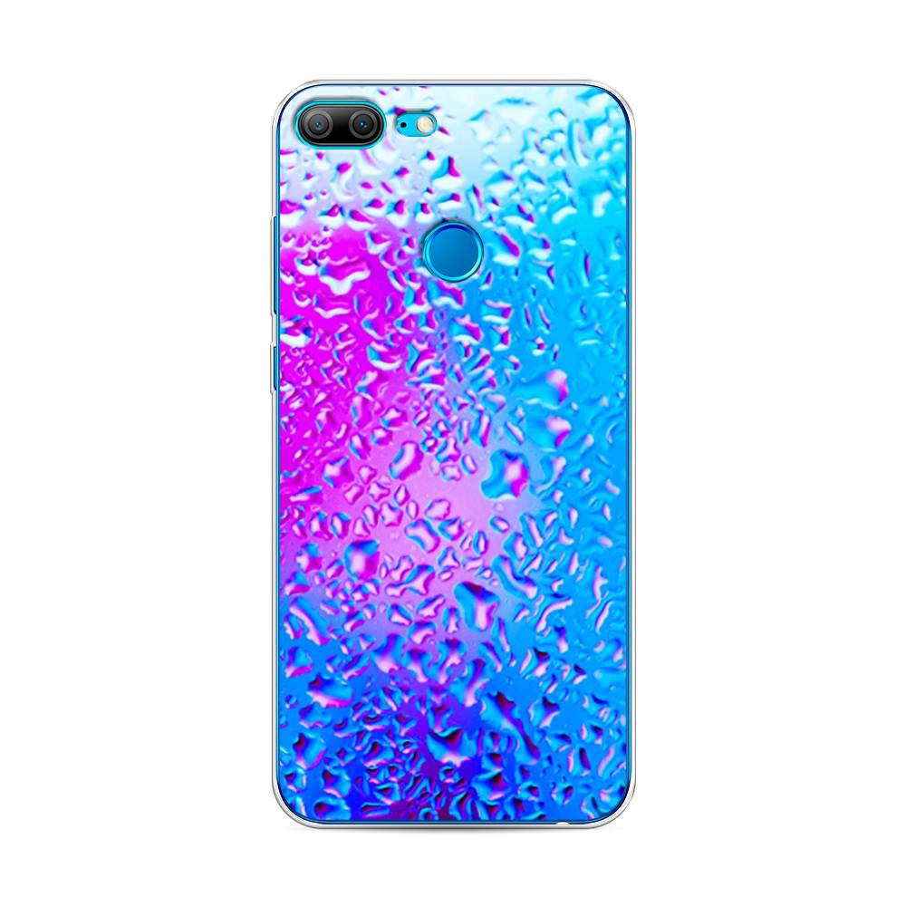 

Чехол для Honor 9 Lite "Капли на стекле", Голубой;розовый, 64250-3