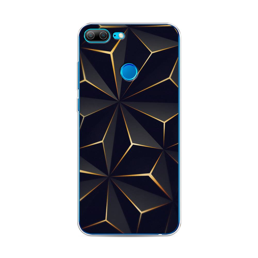 

Чехол для Honor 9 Lite "Черные полигоны", Золотистый;черный, 64250-3