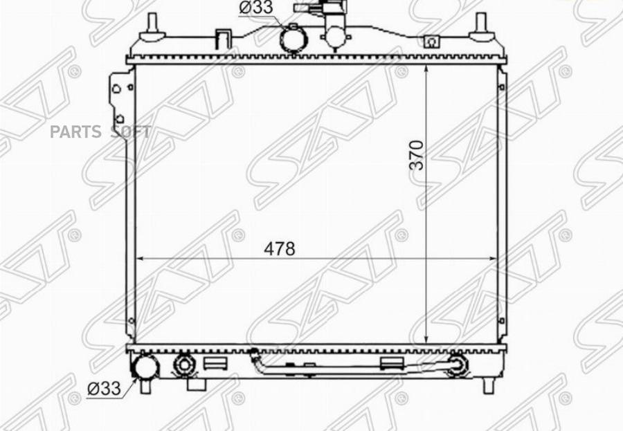 

Радиатор Hyundai Getz 1.3/1.4/1.6 02-(Трубчатый) Sat арт. SG-HY0008