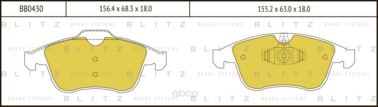 

Комплект тормозных колодок Blitz BB0430