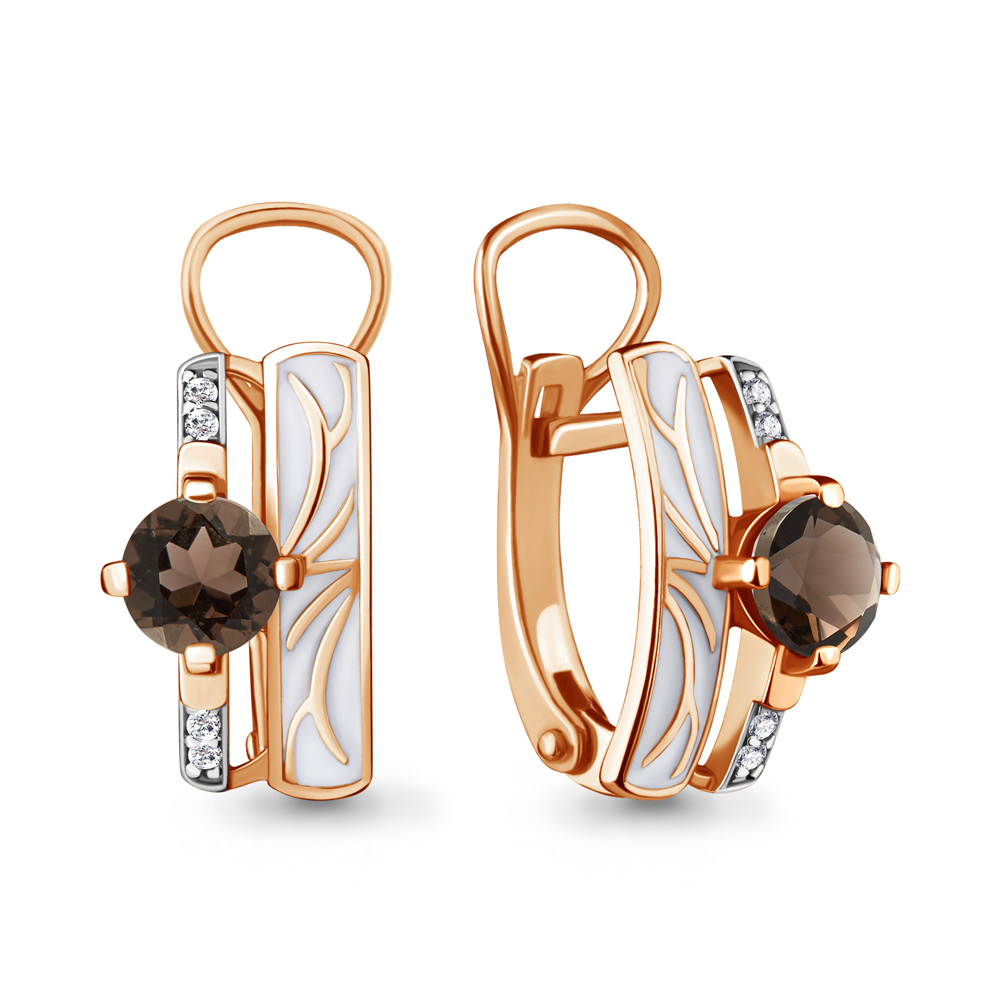 

Серьги из серебра с кварцем Aquamarine 4463901А_925_з, 4463901А_925_з