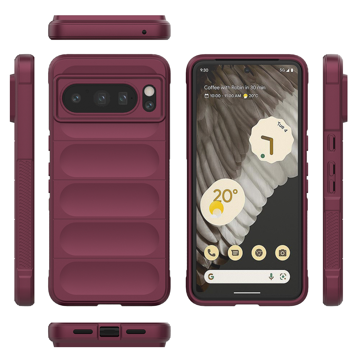 

Противоударный чехол Flexible Case для Google Pixel 8 Pro ,бордовый, 431192559