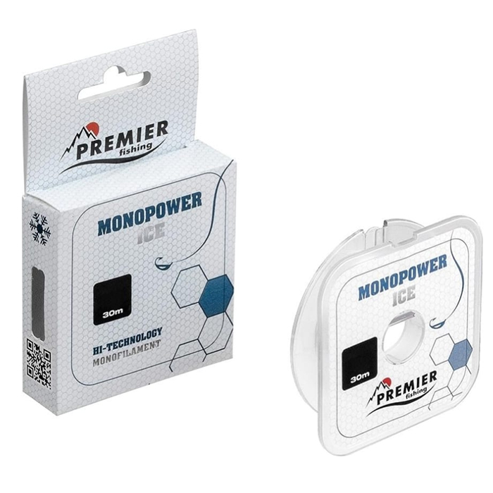 

Леска Premier fishing MONOPOWER ICE PR-MI-T-030-30, 0.30мм/30м, прозрачный нейлон 280979, Monopower Ice