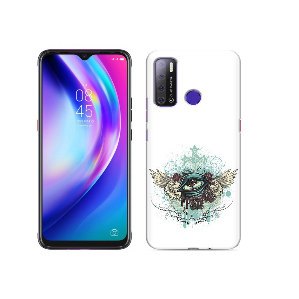 

Чехол MyPads Tocco для Tecno Pouvoir 4 плачущий глаз с крыльями, Прозрачный, Tocco