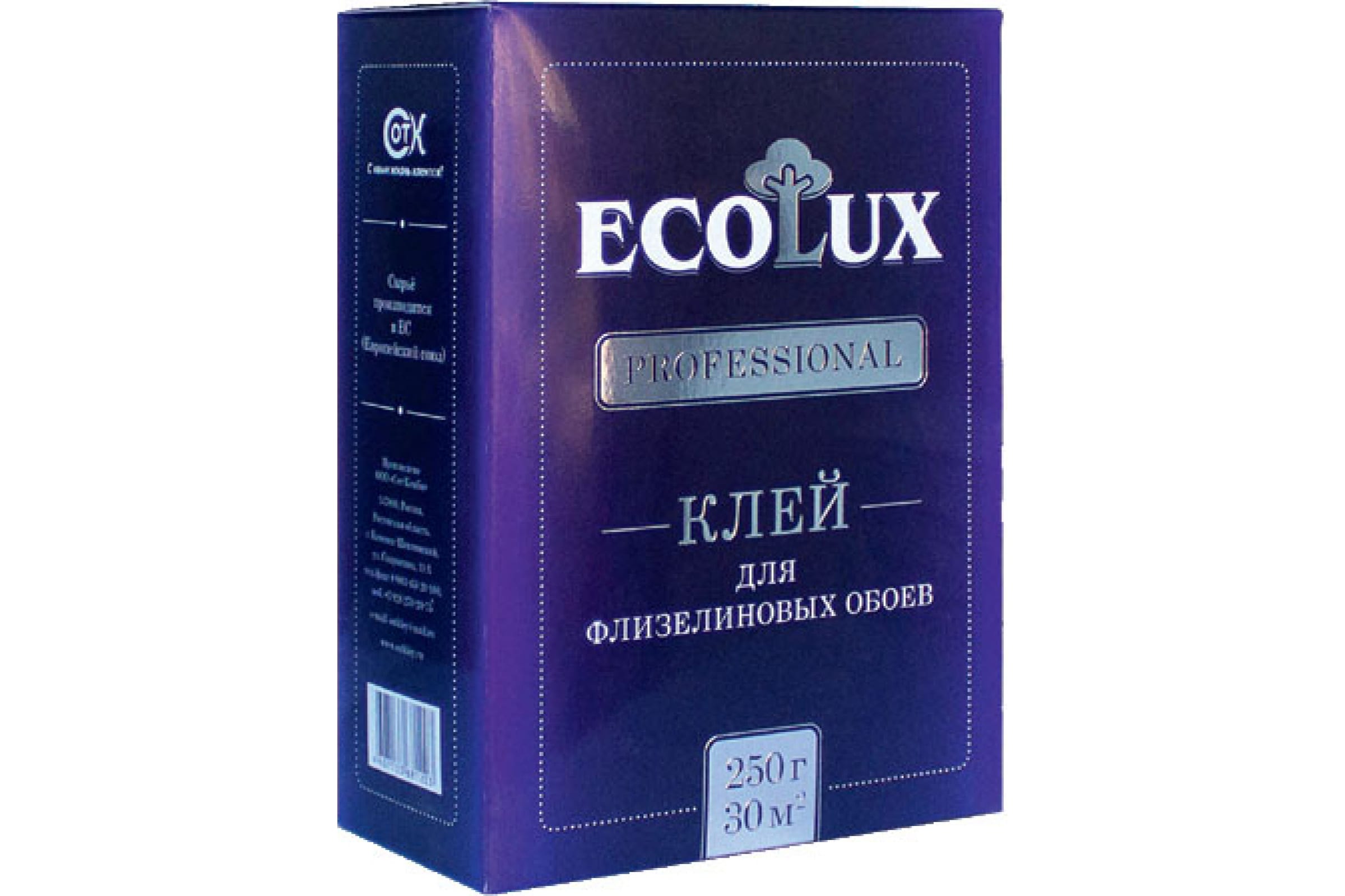 Клей обойный ECOLUX Professional, флизелиновый, 250 г стиропоровый клей ecolux