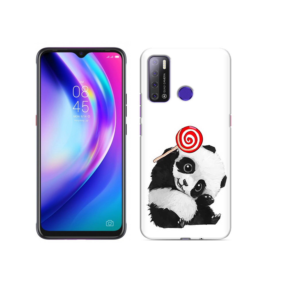 

Чехол MyPads Tocco для Tecno Pouvoir 4 панда с леденцом, Прозрачный, Tocco