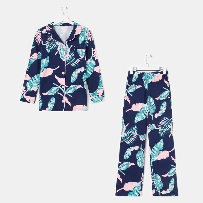 

Пижама женская KAFTAN 5130650 синяя 52-54 RU, Синий, Tropical dream