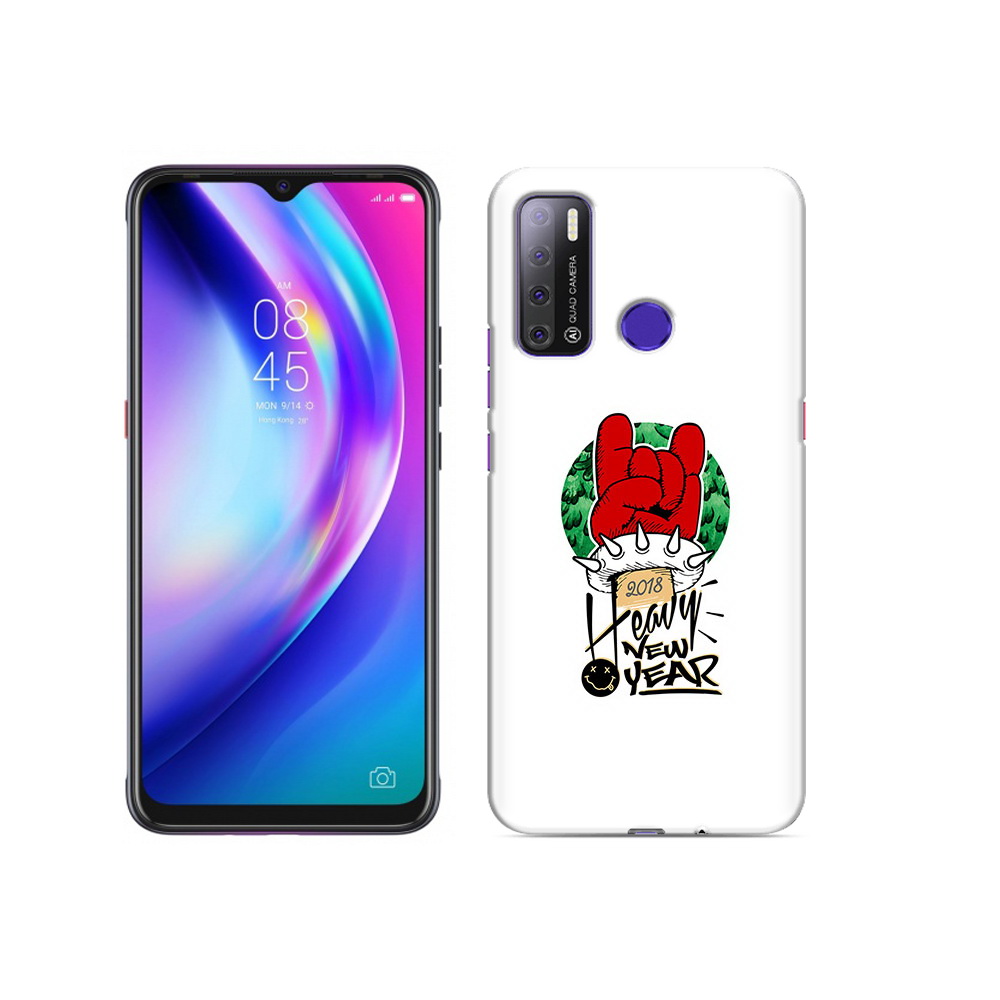 

Чехол MyPads Tocco для Tecno Pouvoir 4 Гангстер новый год, Прозрачный, Tocco