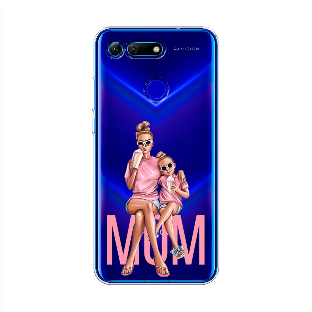 

Чехол Awog на Honor V20 (View 20) "Lovely mom", Синий;бежевый;розовый, 67350-7