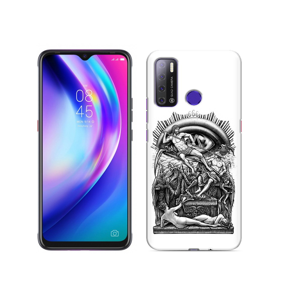 

Чехол MyPads Tocco для Tecno Pouvoir 4 оракул черно белый, Прозрачный, Tocco