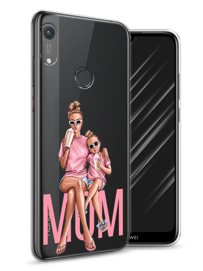 

Чехол Awog на Honor 8A (8A Pro/Prime) "Lovely mom", Синий;бежевый;розовый, 68750-7