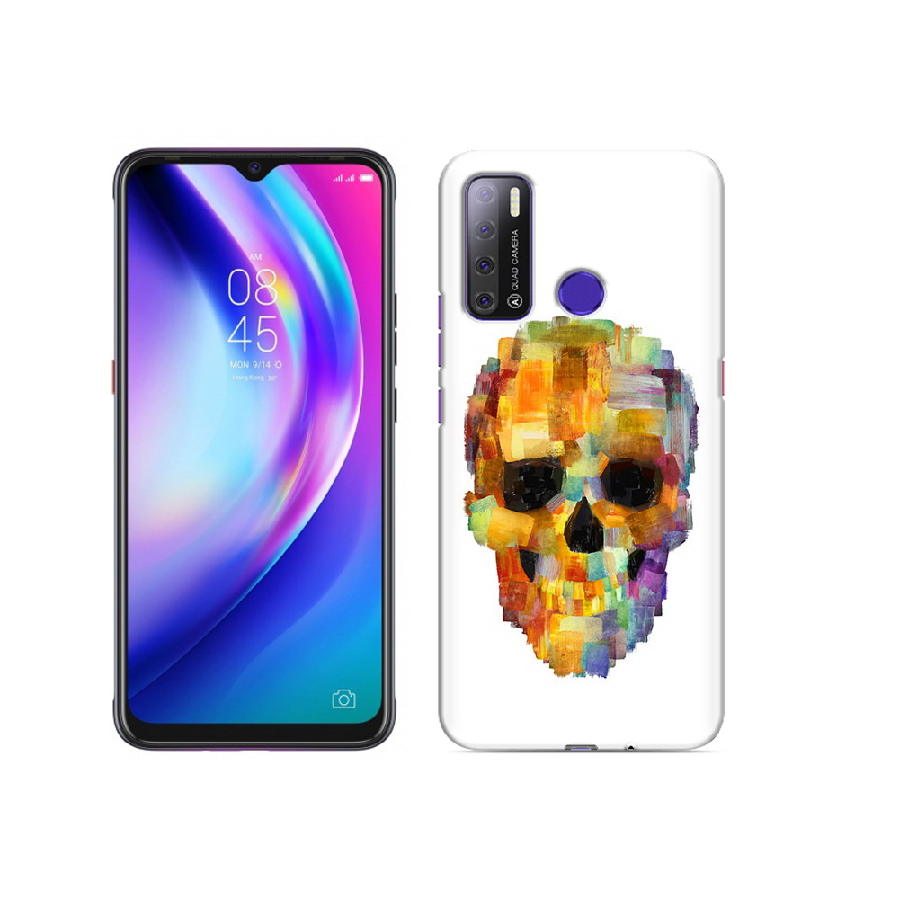

Чехол MyPads Tocco для Tecno Pouvoir 4 нарисованный череп, Прозрачный, Tocco