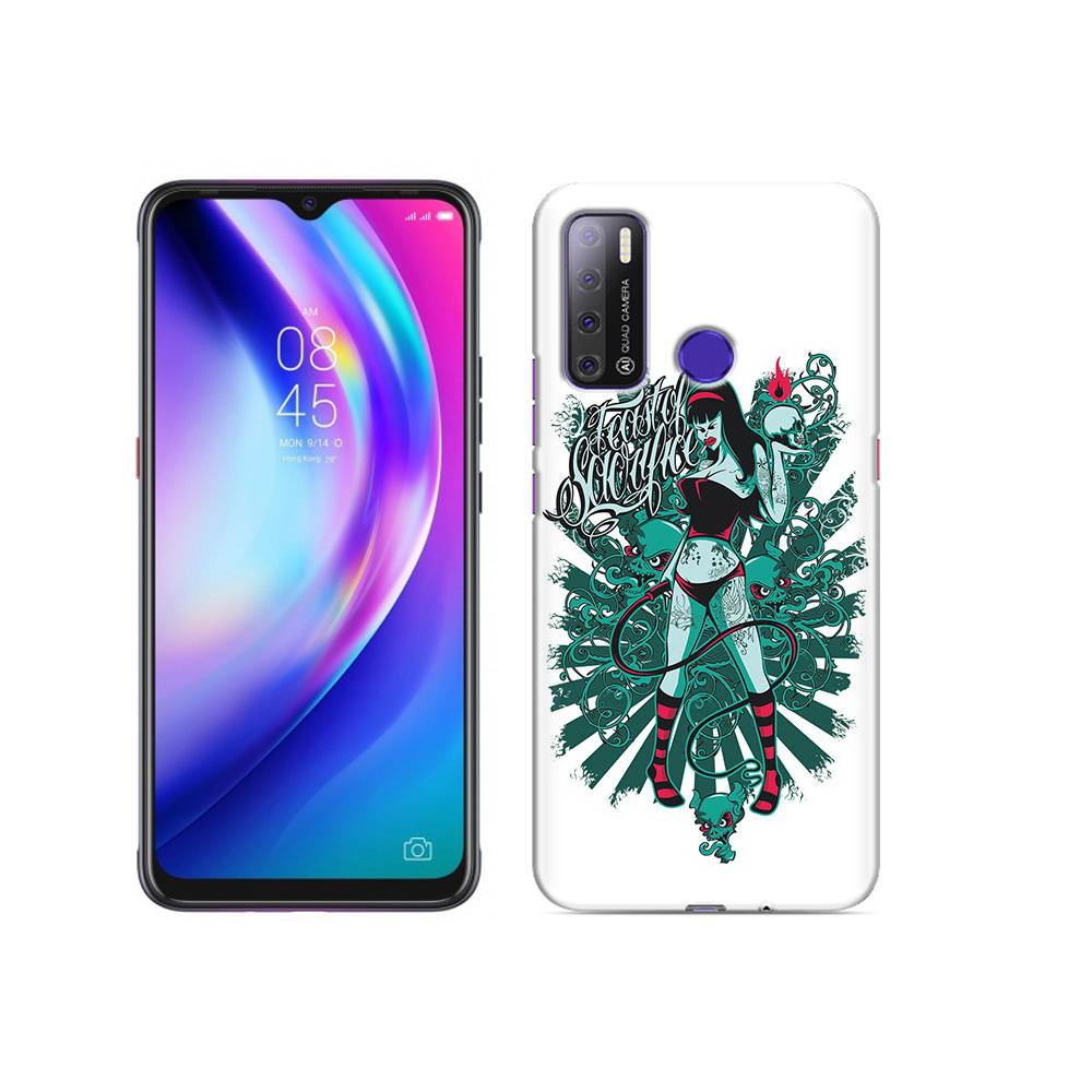 

Чехол MyPads Tocco для Tecno Pouvoir 4 нарисованная девушка в татуировках, Прозрачный, Tocco