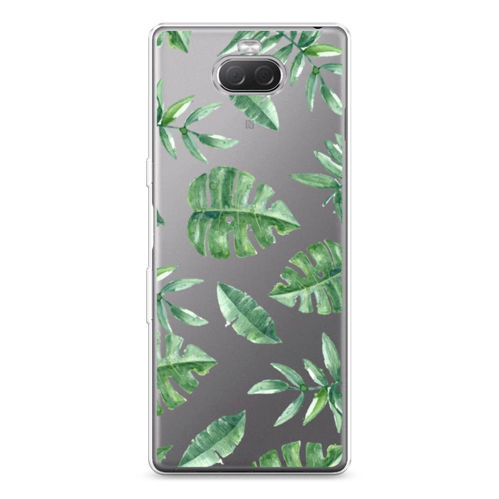 

Силиконовый чехол "Нарисованные пальмовые листья" на Sony Xperia 10 Plus, 54150-4