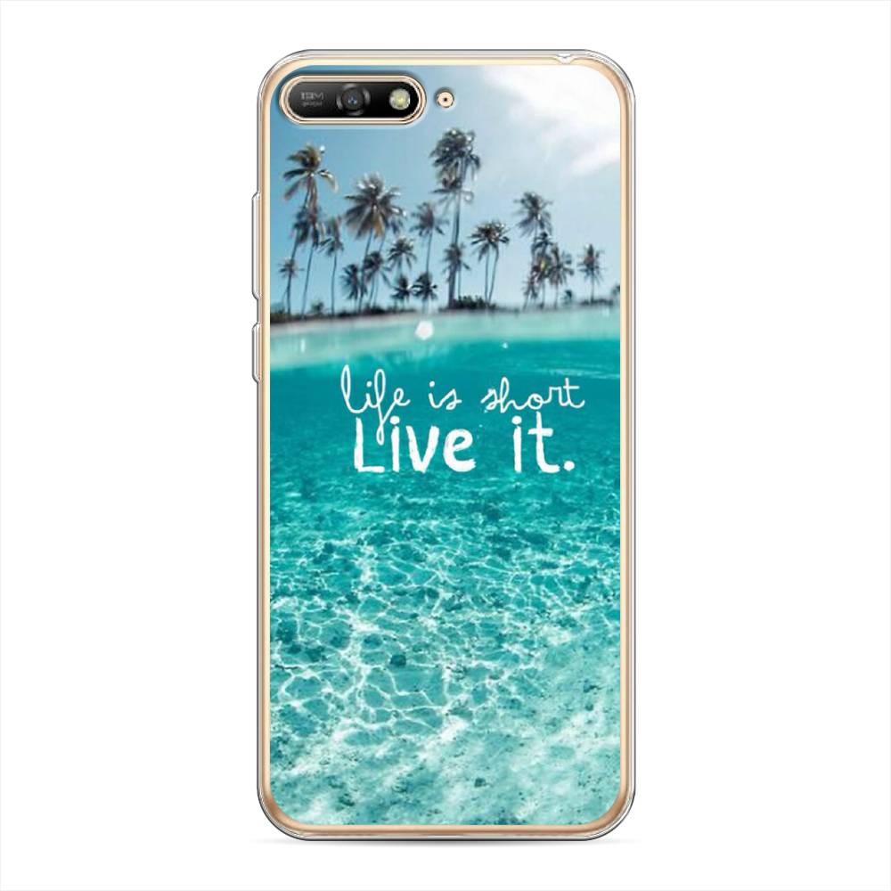 

Чехол Awog на Huawei Y6 2018 "Live it", Розовый, 67850-7