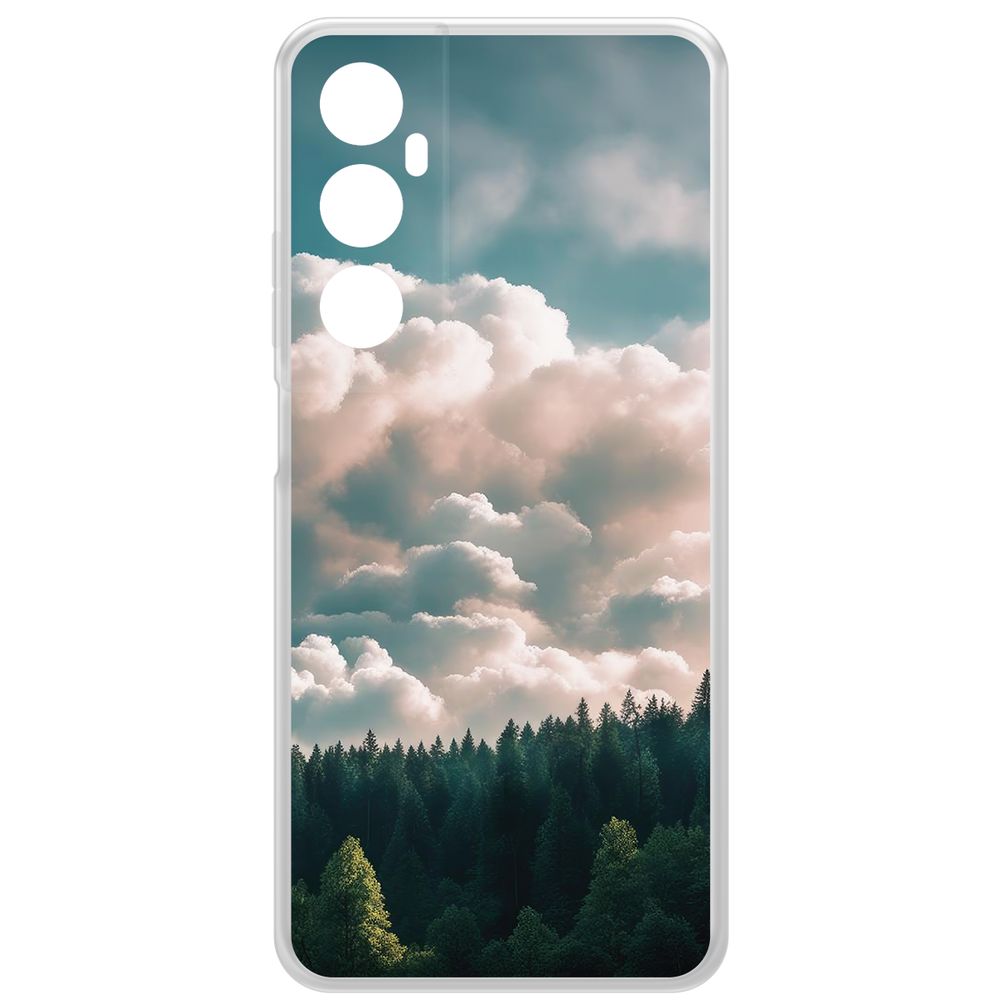 

Чехол-накладка Krutoff Clear Case Облачно для Realme C65, Прозрачный