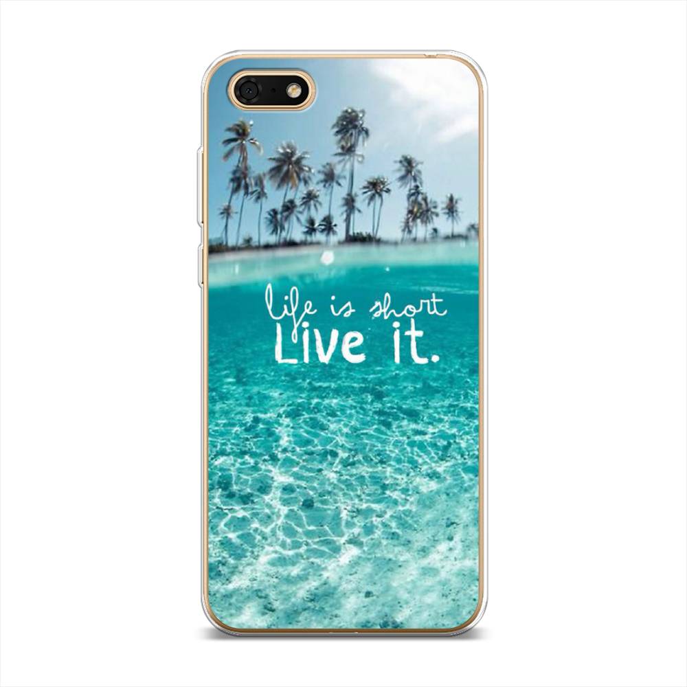 

Чехол Awog на Huawei Y5 2018 "Live it", Розовый, 65950-7