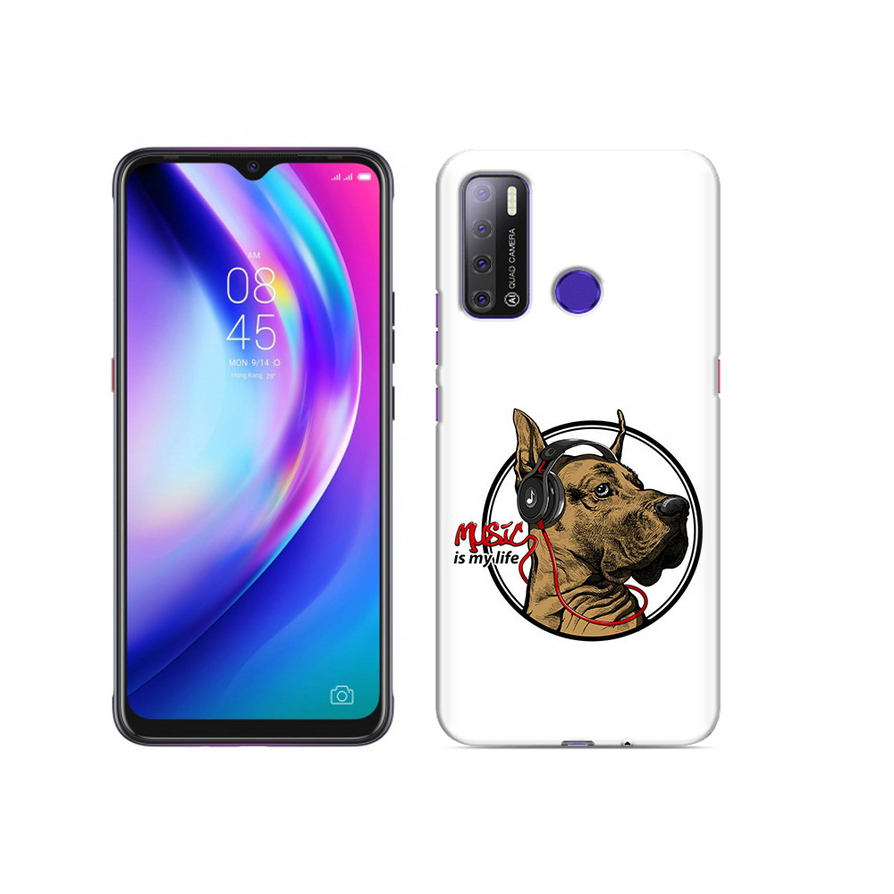 

Чехол MyPads Tocco для Tecno Pouvoir 4 музыкальная собака, Прозрачный, Tocco
