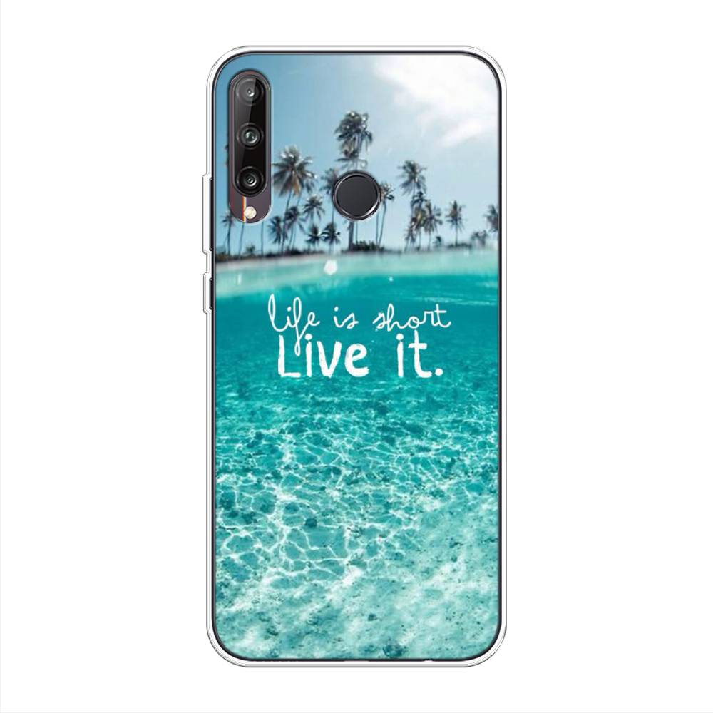 

Чехол Awog на Huawei P40 lite E "Live it", Розовый, 612450-7