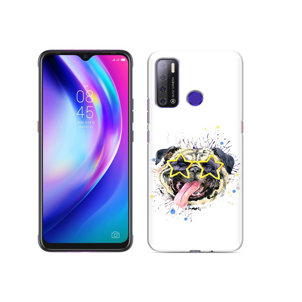 

Чехол MyPads Tocco для Tecno Pouvoir 4 мопс боксер, Прозрачный, Tocco