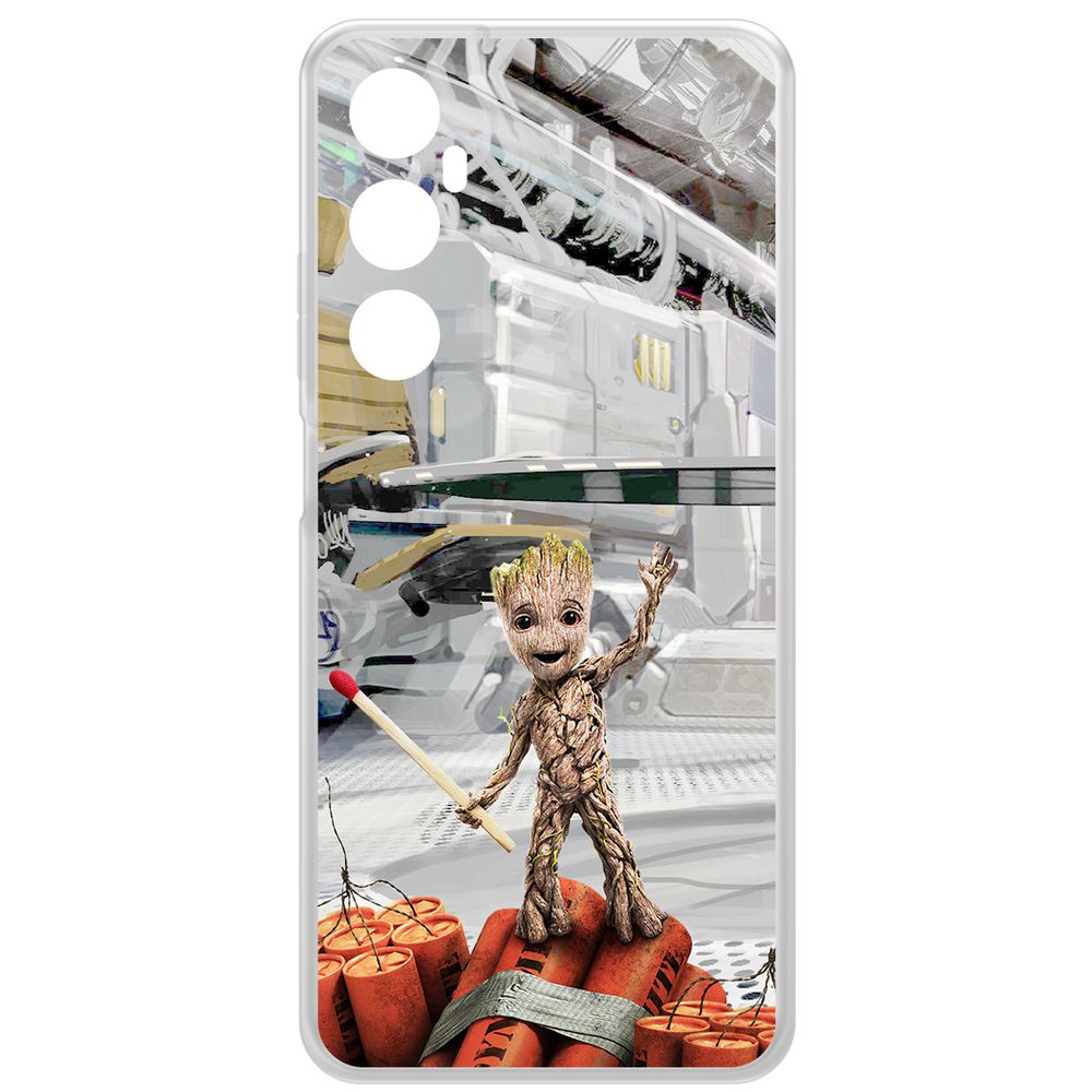 

Чехол-накладка Krutoff Clear Case Стражи Галактики. Малыш Грут для Realme C65