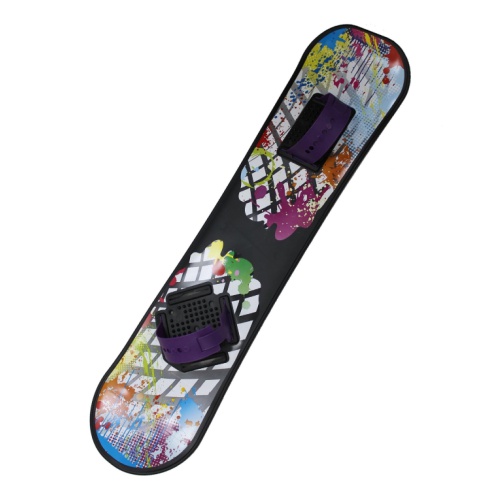 Сноуборд детский пластиковый с креплениями черный 95 см 2023