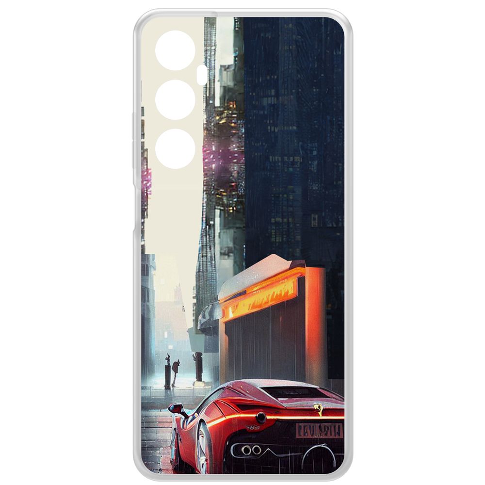 

Чехол-накладка Krutoff Clear Case Сити для Realme C65, Прозрачный