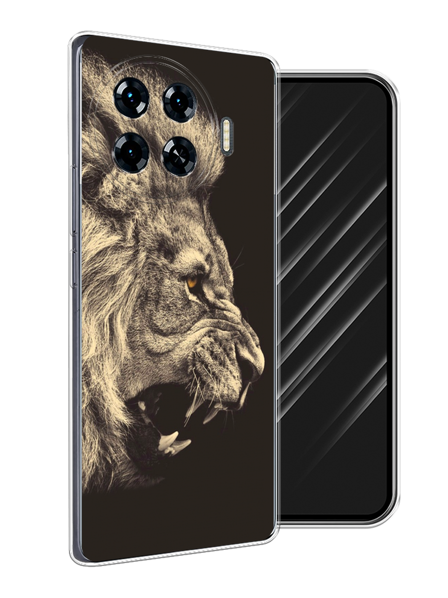 

Чехол Awog на Tecno Spark 20 Pro Plus "Львиный рык 2", Бежевый;черный, 305050-1