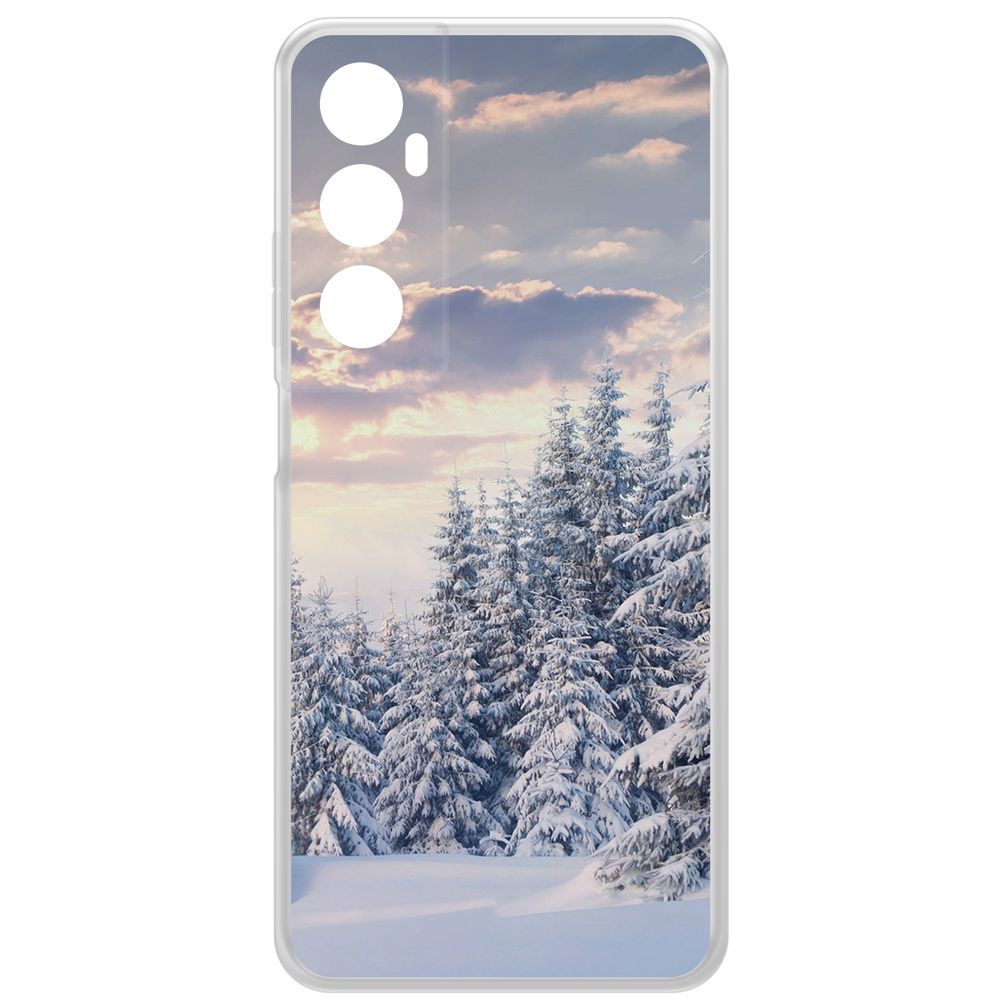 

Чехол-накладка Krutoff Clear Case Снежный пейзаж для Realme C65, Прозрачный