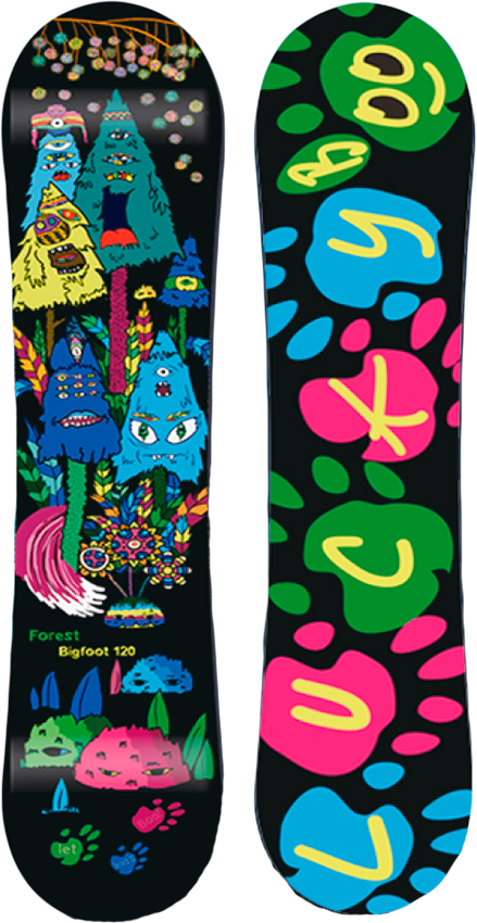 Сноуборд Luckyboo Snow Monster multicolor 110 см 2021-2022