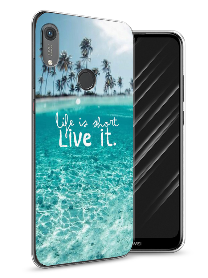 

Чехол Awog на Honor 8A (8A Pro/Prime) "Live it", Розовый, 68750-7