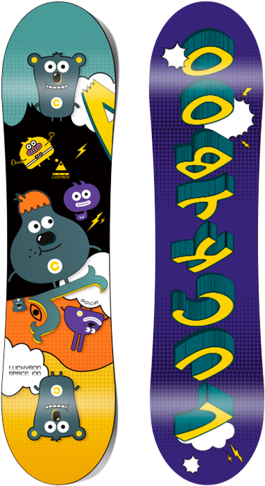 Сноуборд Luckyboo Little Big multicolor 100 см 2021-2022