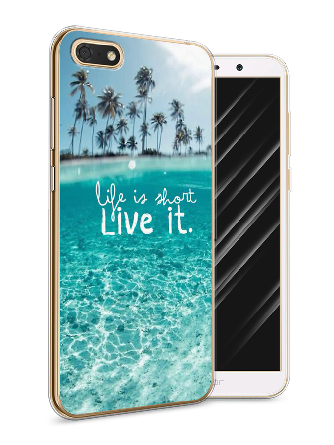 

Чехол Awog на Honor 7A "Live it", Розовый, 65250-7