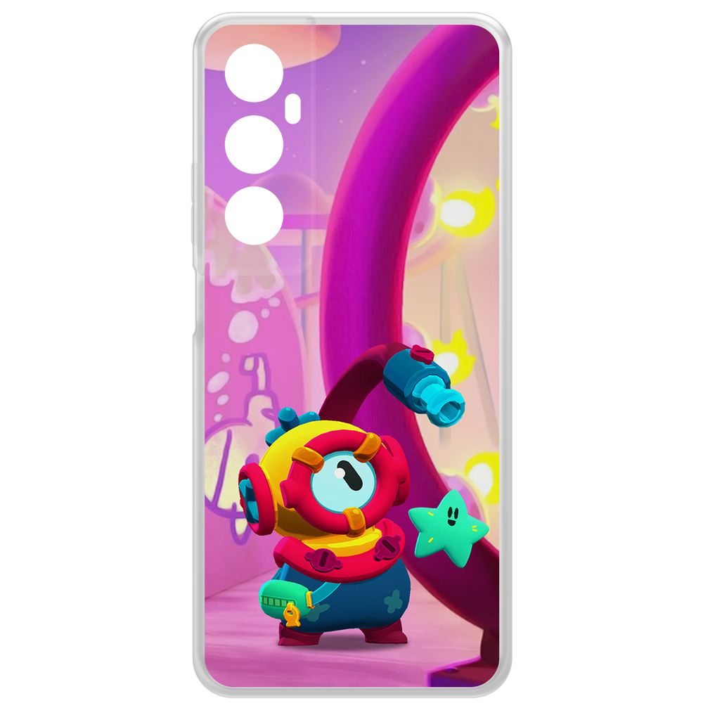 

Чехол-накладка Krutoff Clear Case Brawl Stars-Отис для Realme C65