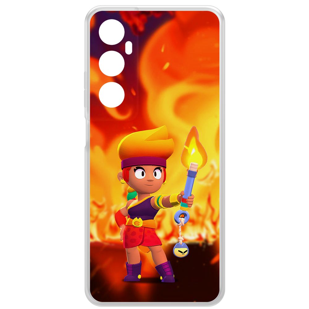 

Чехол-накладка Krutoff Clear Case Brawl Stars-Амбер для Realme C65, Прозрачный