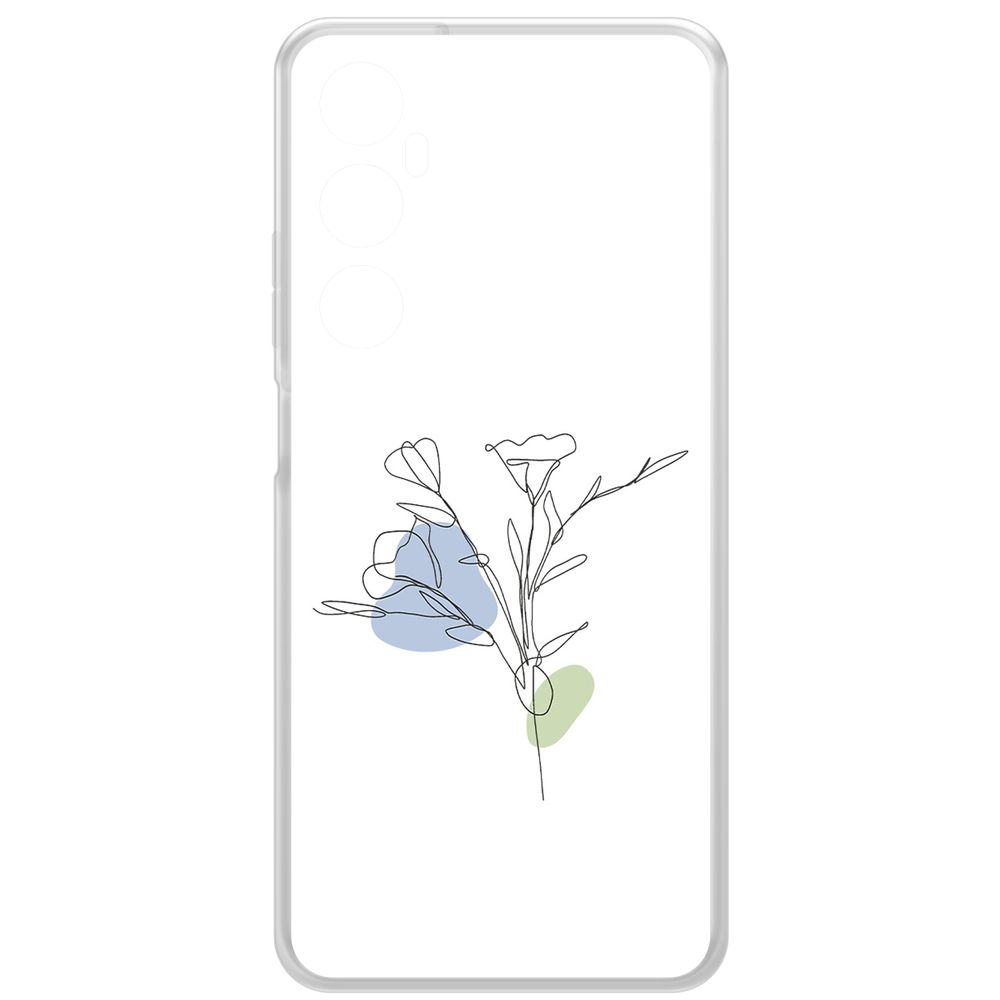 

Чехол-накладка Krutoff Clear Case Эустома для Realme C65, Прозрачный