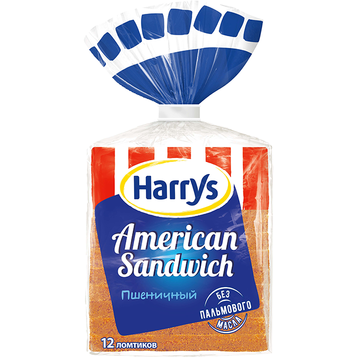 Хлеб белый Harry's American Sandwich пшеничный 470 г