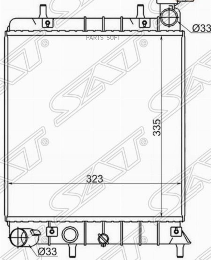 Радиатор Hyundai Accent 00-(Трубчатый) Sat арт. SG-HY0002-MT-R